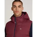 Produktbild: Tommy Jeans Steppweste TJM ESSENTIAL DOWN VEST EXT abnehmbare Kapuze mit Kordelzug rot L (50)