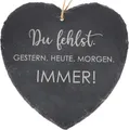 Produktbild: Spruchreif Großes Herz Schieferherz mit Gravur mit Spruch Wanddeko *