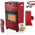 Produktbild: Juskys Heizstrahler GS42US, 4200 W, stark und energiesparend, 3-Stufen-Wärme-Regler, Gasflaschenhalterung rot