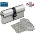 Produktbild: BASI Schließzylinder V55, Verschiedenschließend, diverse Längen, (Packung, 1-St), Doppelzylinder 30/65 mm, 6 Stiftzuhaltungen, 5 Schlüssel, Codekarte Doppelzylinder N+G - 30/65 mm