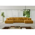 Produktbild: ALTDECOR Ecksofa in U-Form mit Schlaffunktion und Bettkasten CLOUD-U-v1 405x185x90 Senfgelb - Corner Sofa Bett Eckcouch Couch L-Form Schlafcouch Au... - Gelb