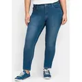 Produktbild: Stretch-Jeans SHEEGO, Damen, Gr. 25, Kurzgrößen, blau (blau denim), 75% Baumwolle, 24% Polyester, 1% Elasthan, unifarben, lang, Jeans