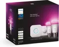 Produktbild: Philips Hue White & Color Ambiance Starter Set – 2x E27 1100 lm + Bridge + Smart