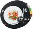 Produktbild: Loco Bird Platzset Tischset aus Filz, 6er Set Rechteckig, 38 cm Telleruntersetzer, (Tischset), abwischbare Tischuntersetzer Platzdeckchen