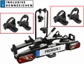Produktbild: Eufab Fahrradträger PREMIUM 2 60kg faltbar E-Bike + XL Radstopper +Kennzeichen