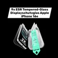 Produktbild: ESR Tempered-Glass Displayschutzglas Bildschirmschutz Apple iPhone 16e 9 STÜCK