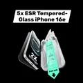 Produktbild: ESR Tempered-Glass Displayschutzglas Apple iPhone 16e Folie - 5 STÜCK