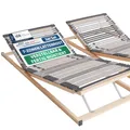 Produktbild: AM Qualitätsmatratzen 7 Zonen Lattenrost 180x200 verstellbar mit 44 Federleisten - Made in Germany - Verstellbarer Lattenrost 180x200 - Kopf und Fußteil - Holmabsenkung für Schulter und Becken