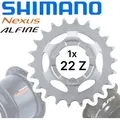 Produktbild: Shimano Nexus / Alfine Getriebenaben Verschleiss Ersatz Ritzel Silber 22 Zähne