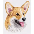 Produktbild: PANNA - Kreuzstich set - Waliser Corgi - J-7098 - Sticken erwachsene - Aida stoff - 25 x 20 cm - DIY set