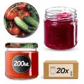 Produktbild: KADAX 20er Set Einmachgläser 200 ml mit Twist-Off Deckel Ø 66 mm – Dickwandige, luftdichte Dessertgläser, spülmaschinenfest, ideal für Marmelade & Eingemachtes