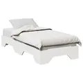 Produktbild: vidaXL Massivholzbett ohne Matratze Stapelbar Weiß 90x190 cm, Bettrahmen, Bett, stapelbares Einzelbett, stapelbares Bett, Stapelbett