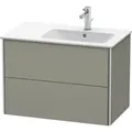 Produktbild: Duravit XSquare Waschtisch-Unterschrank XS417709292 81x56x47,8cm, 2 Schubkästen, Becken rechts, Steingrau seidenmatt