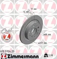 Produktbild: 2x ZIMMERMANN 610.3704.20 Bremsscheibe für VOLVO