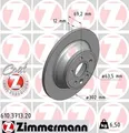 Produktbild: 2 x ZIMMERMANN 610.3713.20  Bremsscheibe hinten  VOLVO S80, V70, XC70
