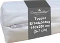 Produktbild: Crownmiller Topperbezug | mit Reißverschluss | weiche Mikrofaser | waschbar 60°C | OEKOTex (140 x 200 cm - für Topper von 5-7 cm)