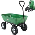 Produktbild: DeubaXXL DE Bollerwagen Grün 103,5x51x92,5cm mit Kippfunktion 101496