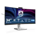 Produktbild: Philips 34B2U5600C - 34 Zoll WQHD Curved Monitor, höhenverstellbar (3440x1440, 120Hz, HDMI, DisplayPort, USB-C (100W PD), RJ45, USB Hub) dunkel grau