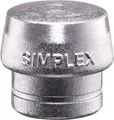 Produktbild: Schonhammerkopf SIMPLEX Kopf-Ø 50 mm Weichmetall silber hart HALDER