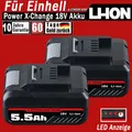 Produktbild: 2X Für Einhell 18 V 5,5 Ah Akku Power X-Change Lithium PXC Ersatzakku LED NEU DE