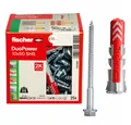 Produktbild: DuoPower Dübel  Fischer Nylon  mit Schraube Allzweckdübel 5, 6, 8, 10, 12, 14