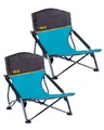 Produktbild: Uquip Strandstuhl Set Mary Petrol I 2 x Faltbarer Campingstuhl mit 120 kg Traglast I kompakte Faltstühle aus Stahl & Polyester I Outdoor-Stuhl für Camping, Strand, Angeln, Garten & Festivals