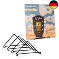 Produktbild: Schallplatten Wandhalterung | 4 Stück | Vinyl Aufbewahrung | Farbe Matt Schwarz
