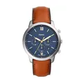Produktbild: Fossil Neutra uhr für Herren, Chronographenwerk mit Edelstahl- oder Lederarmband, Blau und Braun, 44MM