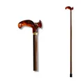 Produktbild: Anatomischer Gehstock links Bernstein Optik - Spazierstock