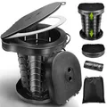 Produktbild: Campingtoilette Faltbar mit Toilettenbeutel, Campingklo mit Deckel, Mobile To...