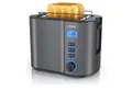 Produktbild: Arendo Toaster Edelstahl, 2 Scheiben Kurz, Kurzschlitz, Display, Restzeitanzeige, 2 kurze Schlitze, für 2 Scheiben, 800 W, Integrierter Brötchenaufsatz, Doppelwandgehäuse Wärmeisoliert