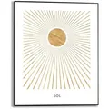 Produktbild: Reinders Wandbild 40 x 50 cm Sun Holz Gold