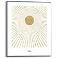 Produktbild: REINDERS Gerahmtes Bild, Sonne, Schlafzimmer, Bilder, Wanddeko, Room Decor, MDF, Gold, 50x40cm