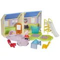 Produktbild: Peppa Pig Peppas aufklappbare Spielgruppe Spielset, interaktives Spielzeug mit Figur und kreativen Accessoires und Spielplatz, Puppen-Spielzeug für Mädchen und Jungen ab 3 Jahren, Geschenk