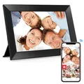 Produktbild: Frameo 10,1 Zoll WiFi Digitaler Bilderrahmen, 1280x800 HD IPS Touchscreen Foto Rahmen, 32GB Speicher, Automatische Rotation, Wandmontagefähig, Teilen Sie Fotos sofort von überall aus