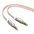 Produktbild: AUX Kabel 3,5mm Klinke-Stecker Klinken Stereo für iPhone TV Boxen Roségold, 2m