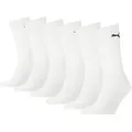 Produktbild: PUMA Socken PUMA UNISEX CREW SOCK 6P ECOM (6 Paar) Cat-Logo, Frottee-Sohle, Ripp-Bündchen weiß 35-38