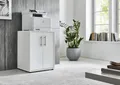 Produktbild: Druckerschrank Office Edition mit 2 Türen, 2 Einlegeböden, Büromöbel, 74 cm Höhe (Weiß/Weiß Matt)