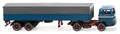 Produktbild: Wiking 051405 Pritschensattelzug (MB) azurblau (1:87) Miniaturmodell - Kein Spielzeug!!