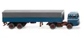 Produktbild: Wiking 051405 - 1/87 Pritschensattelzug (MB) - azurblau - Neu