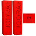 Produktbild: Schwarzkopf Igora Royal 2 x 60 ml 5-6 hellbraun schoko Haarfarbe Cremefarbe Set