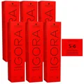 Produktbild: Schwarzkopf Igora Royal 6 x 60 ml 5-6 hellbraun schoko Haarfarbe Cremefarbe Set