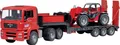 Produktbild: Bruder MAN TGA Tieflader mit Manitou Teleskoplader Fertigmodell Baufahrzeug Modell