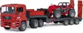 Produktbild: Bruder MAN TGA Tieflader mit Manitou Teleskoplader Fertigmodell Baufahrzeug M...