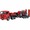 Produktbild: Bruder 02774 MAN TGA LKW mit Tieflader und Manitou Teleskoplader