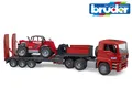 Produktbild: Bruder Spielzeug Mann TGA 41.440 Lkw Niedrig Lader + Manitou Telehandler 1:16