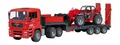 Produktbild: BRUDER Spielzeug-Tieflader mit Teleskoplader MAN TGA MANITOU MLT 633 1:16 02774