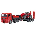 Produktbild: BRUDER Spielzeug MAN TGA Tieflader LKW mit Manitou Teleskoplader 1:16 / 02774