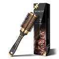 Produktbild: Haarbürste ohne Ziepen – SHINLEA Bürste für Locken, Haarbürste rund für Damen und Kinder, 43 mm Nylon-Rundhaarbürste aus Aluminium, Rundbürste Profi zum Stylen, Locken, Föhnen und Glätten