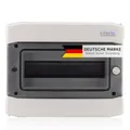 Produktbild: Intratec Verteilerkasten Aufputz 1 reihig – IP65 Sicherungskasten für 12 Module – Feuchtraum Verteiler für Garten, Keller, Garage & Außenbereich – 400VAC 1500VDC Kleinverteiler, 318 x 259 x 144 mm